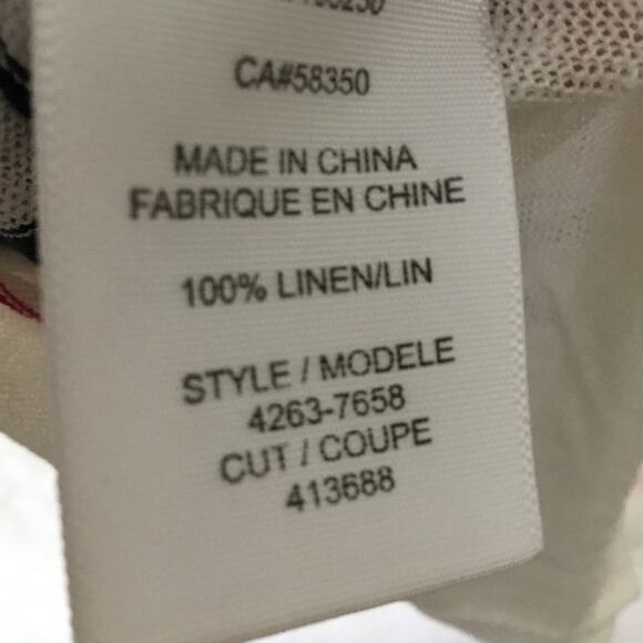 Joie White Multi-Striped Linen Sweater - Picture 9 of 9